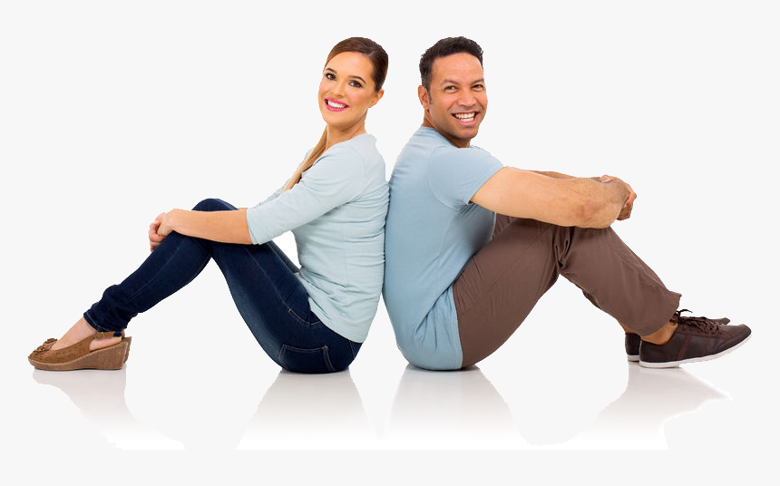 Transparent Couple Png - Sitting Couple Png, Png Download, Free Download