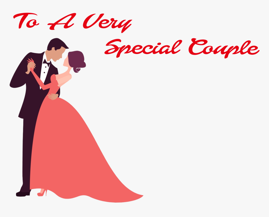 To A Very Special Couple Png Clipart - Vector Wedding Silhouette Png, Transparent Png, Free Download