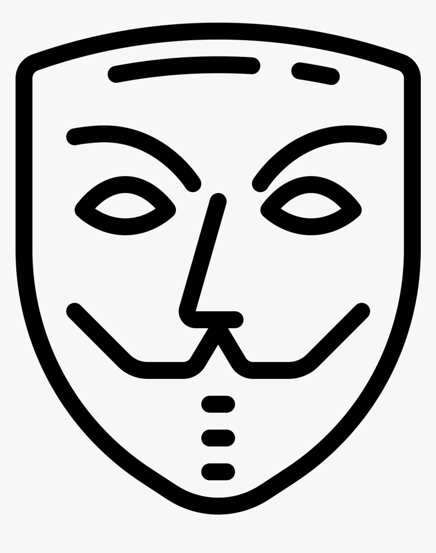 Anonymous Mask Transparent Background Png - Portable Network Graphics, Png Download, Free Download