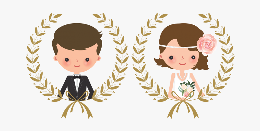 Wedding Couple Png - Wedding Couple Cartoon Png, Transparent Png, Free Download