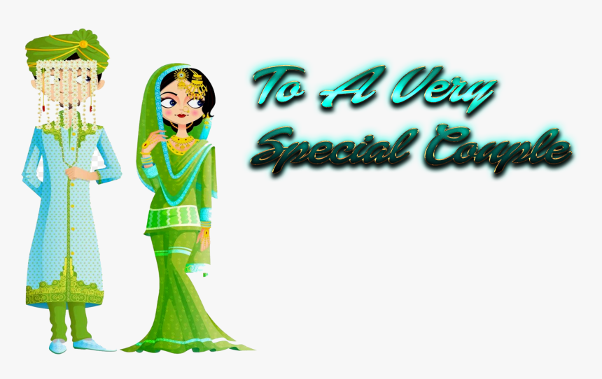 To A Very Special Couple Png Image Download - Cartoon Muslim Wedding Couple, Transparent Png, Free Download