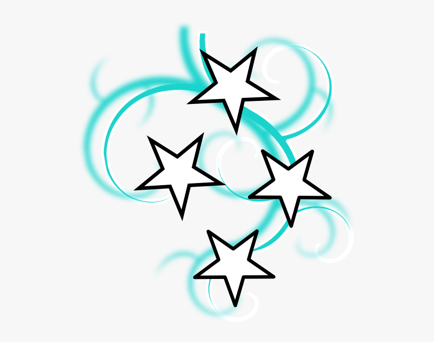 Teal White Tattoo With Stars Clip - Star Tattoo Designs, HD Png Download, Free Download