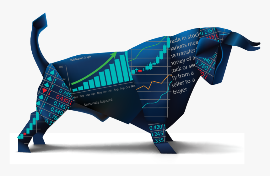 Clipart Black And White Stock Bull Transparent Stock - Forex Bulls And Bears, HD Png Download, Free Download
