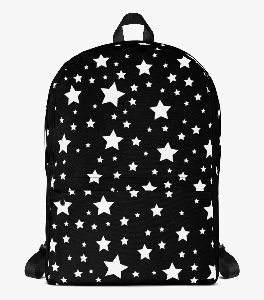 White Stars On Black Backpack, HD Png Download, Free Download