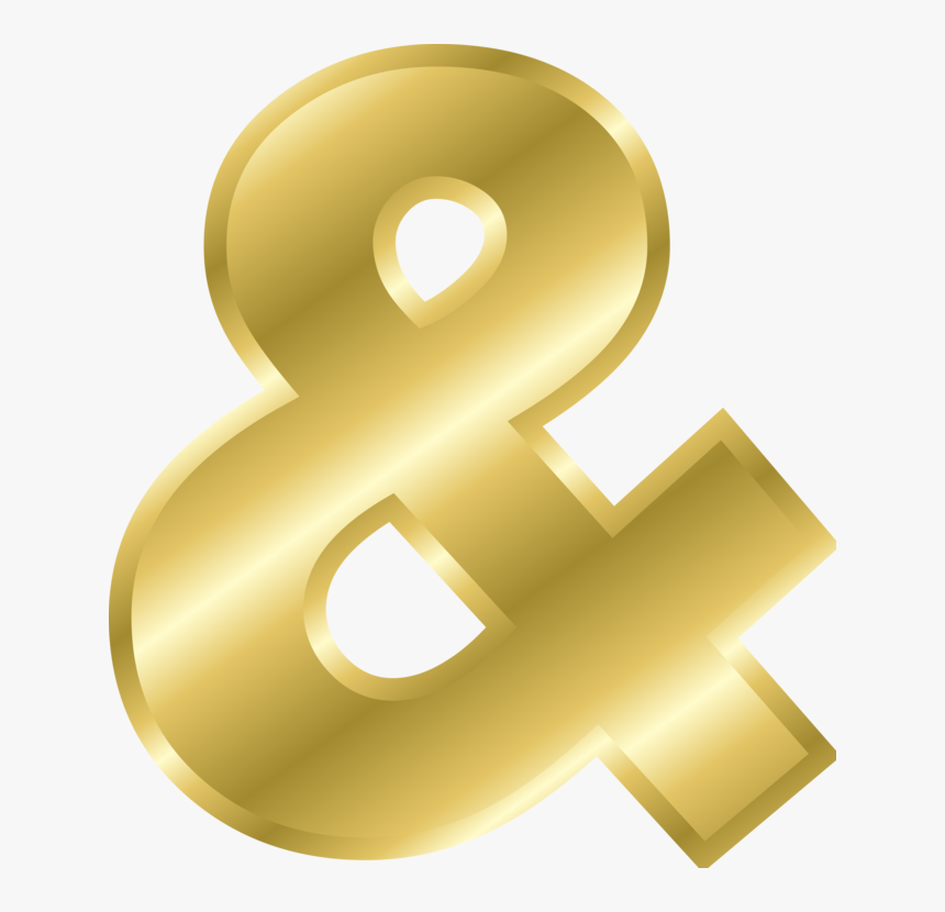 Ampersand, Punctuation, And, Golden, Shining, Shines - Letter & Gold Png, Transparent Png, Free Download