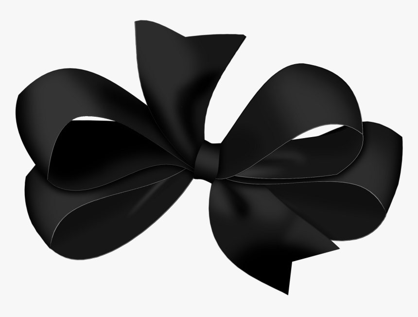 Black Ribbon Free Png Image - Transparent Background Black Bow Clip Art, Png Download, Free Download