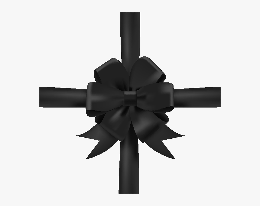 Black Ribbon Download Transparent Png Image - Black Ribbon And Bow, Png Download, Free Download