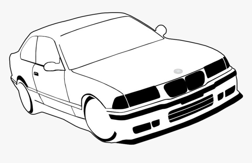 Transparent Zzz Clipart - Bmw E36 Black And White Png, Png Download, Free Download