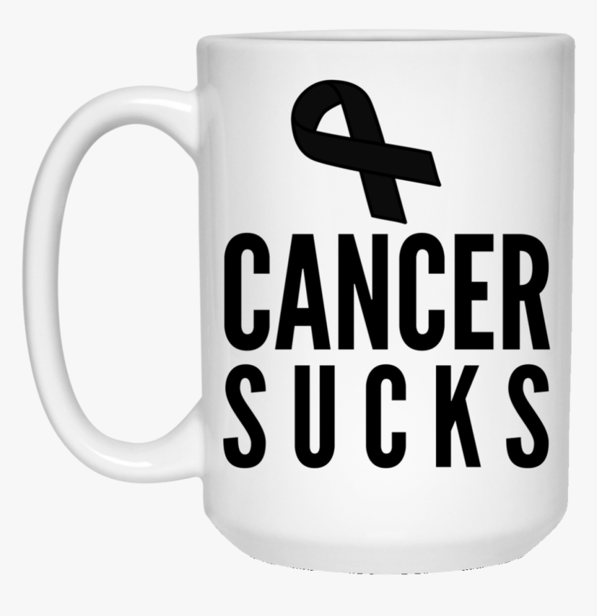 Cancer Sucks Black Ribbon Melanoma Awareness 15 Oz - Beer Stein, HD Png Download, Free Download