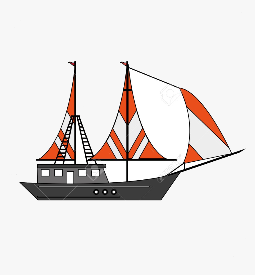 Sailboat Clipart Fishing Boat Free On Transparent Png - Sail, Png Download, Free Download