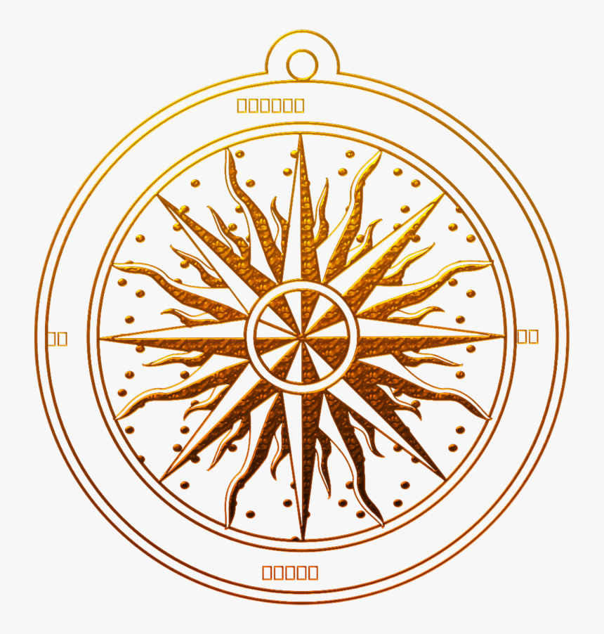 Bronzed Compass Rose By Prettywitchery On Clipart Library - Fancy Compass Rose Png, Transparent Png, Free Download