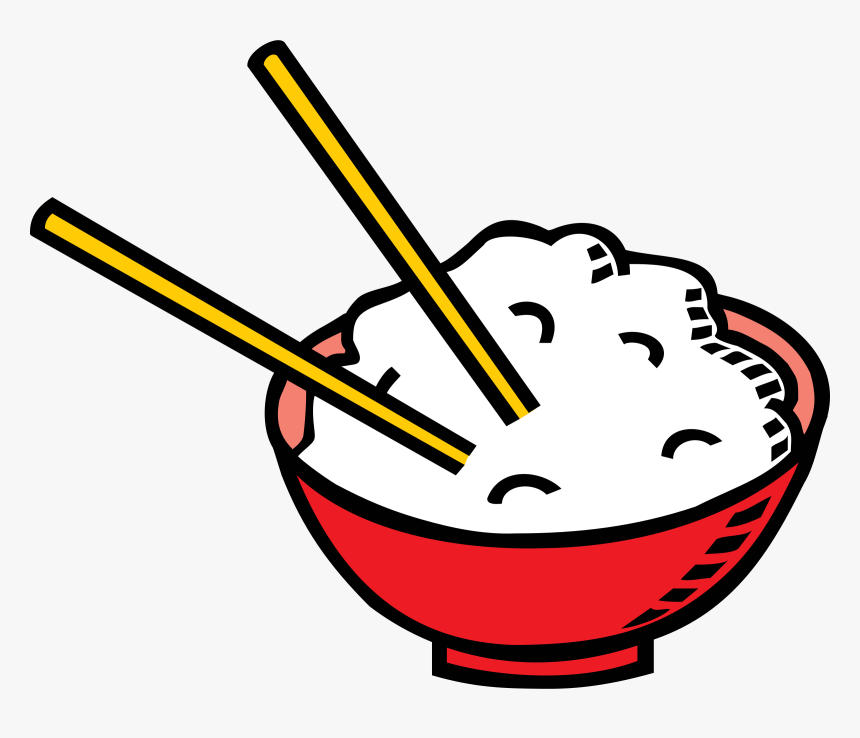 Clipart Of Rice, Decline And Enzyme - Full Rice Bowl Cartoon, HD Png Download, Free Download