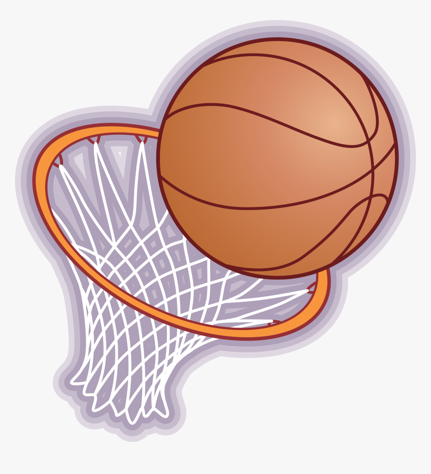 Transparent Basketball Net Clipart - Cartoon Basketball Hoop, HD Png