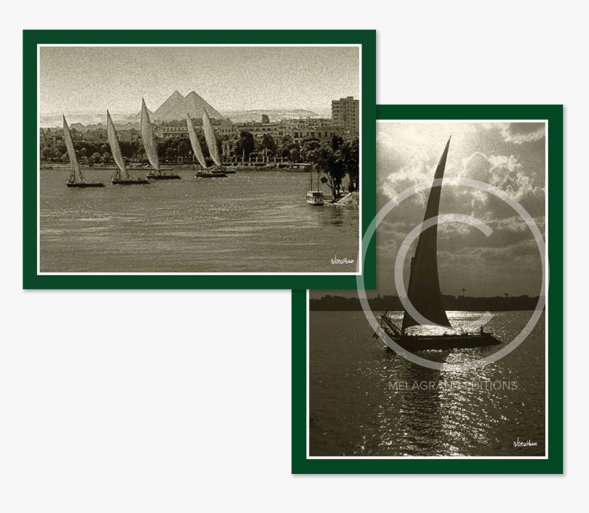 Egyptian Sailboats Nile Notecards - Sail, HD Png Download, Free Download