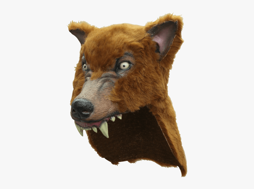 Brown Wolf Head Mask - Ghoulish Productions Helmet Wolf, HD Png Download, Free Download