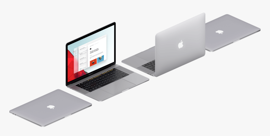 Macbook Pro Mockup Free Isometric, HD Png Download, Free Download