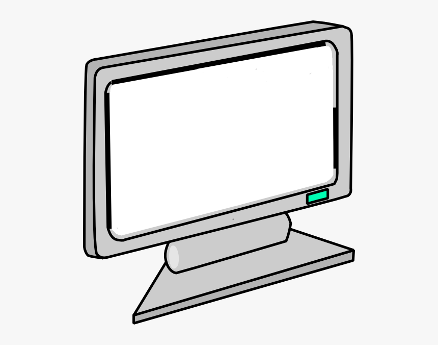 Blank Screen Computer Monitor Svg Clip Arts - Clip Art Computer Monitor, HD Png Download, Free Download