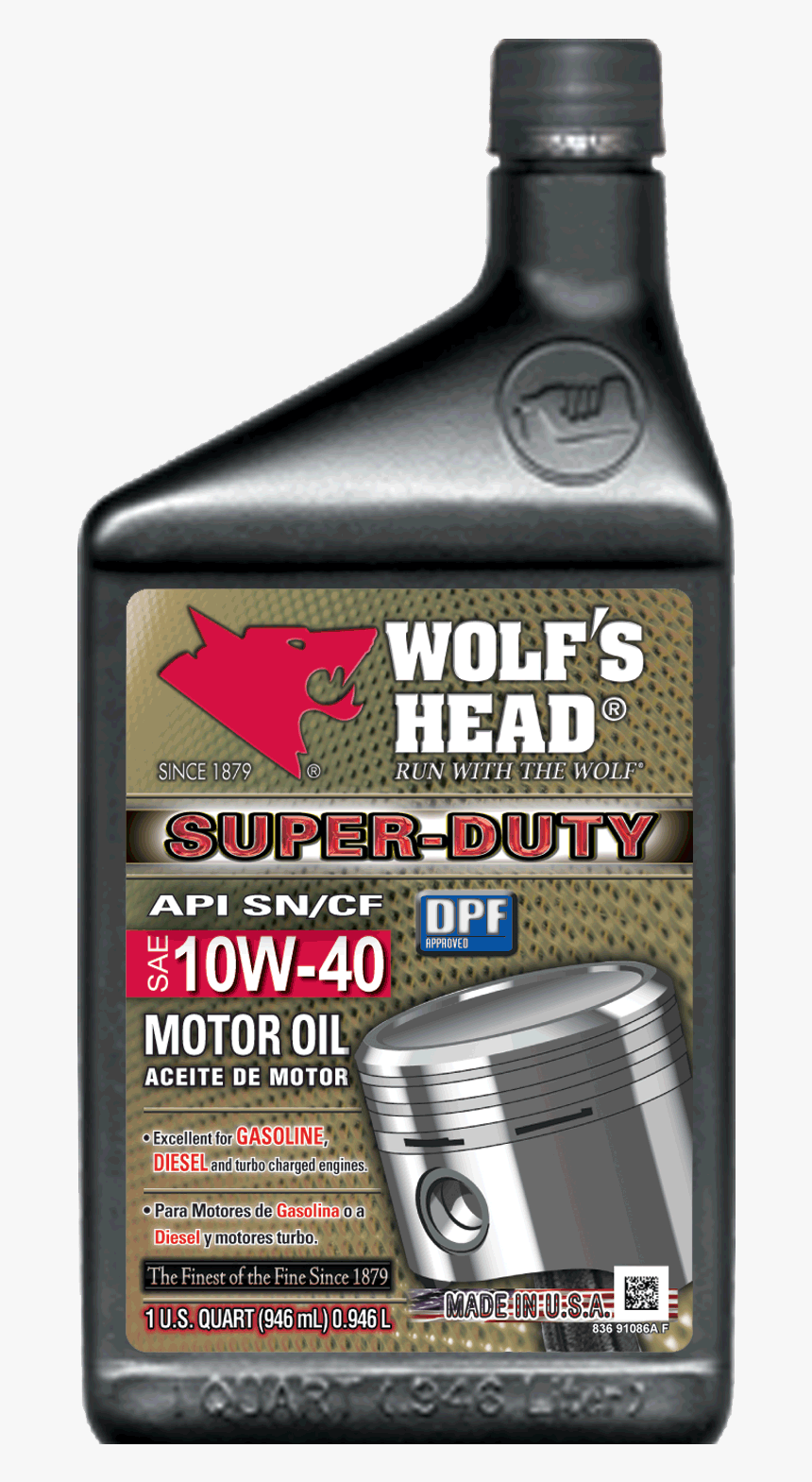 Wolf 10w40 Qt - Wolf's Head Oil, HD Png Download, Free Download