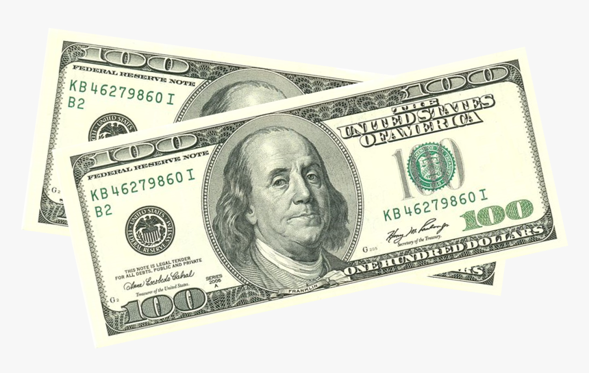 United States One Hundred Dollar Bill Banknote United - Dollar Bill Transparent Background, HD Png Download, Free Download