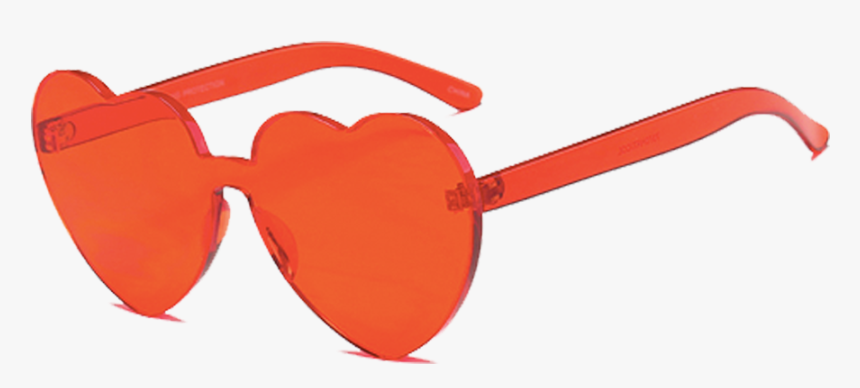 Rimless Heart Sunglasses - Heart Sunglasses Png, Transparent Png, Free Download