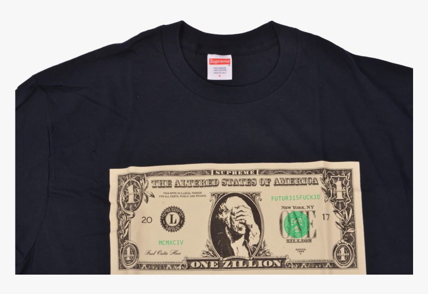 Supreme Dollar Tee - Dollar Bill Supreme Shirt, HD Png Download, Free Download