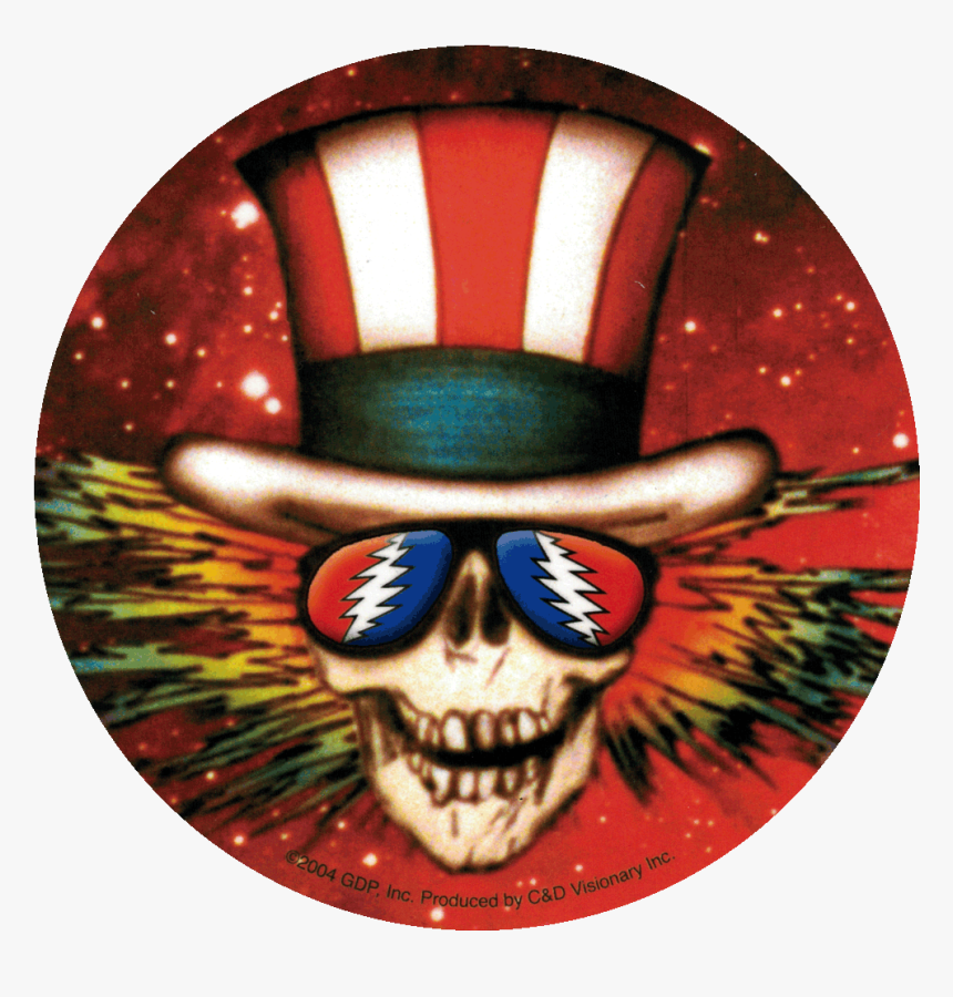 Grateful Dead Uncle Sam Head - Grateful Dead Skull Top Hat, HD Png Download, Free Download