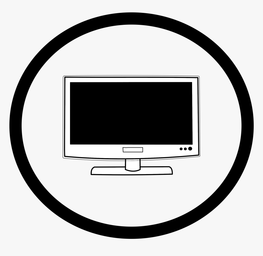 Download Icon Png Television - Tv Clipart In Circle, Transparent Png, Free Download