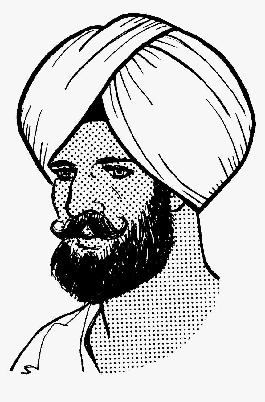Sikh Turban Png Transparent Sikh Turban Images - Turban Black And White, Png Download, Free Download