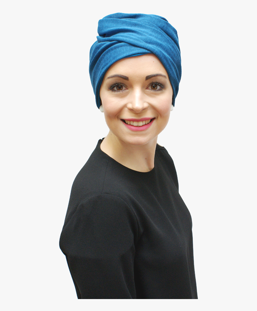 Petrol Blue Chemo Hat Turban - Chemo Hat Turban, HD Png Download, Free Download