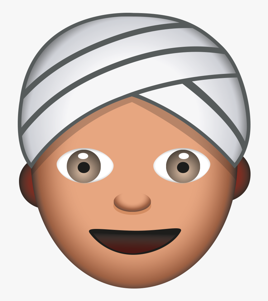 Man With Turban - Emoji Arabe Png, Transparent Png, Free Download