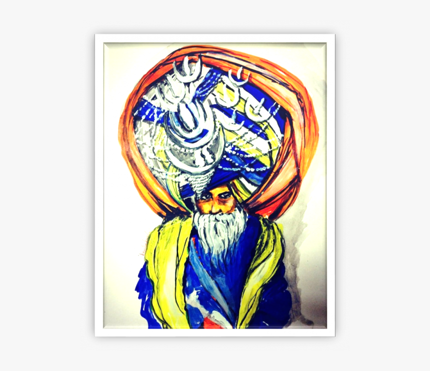 Blue Turban Sikh - Painting, HD Png Download, Free Download