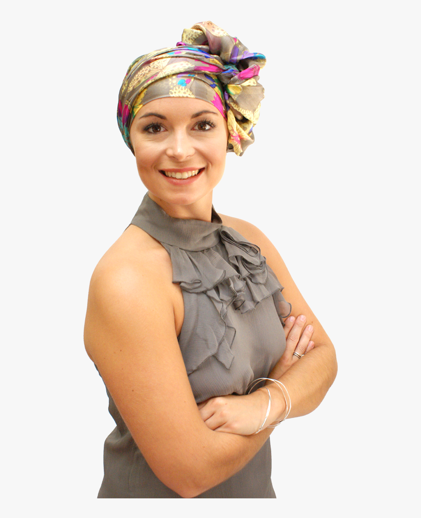 Beautiful Silk Headscarves For Hair Loss - Girl, HD Png Download, Free Download