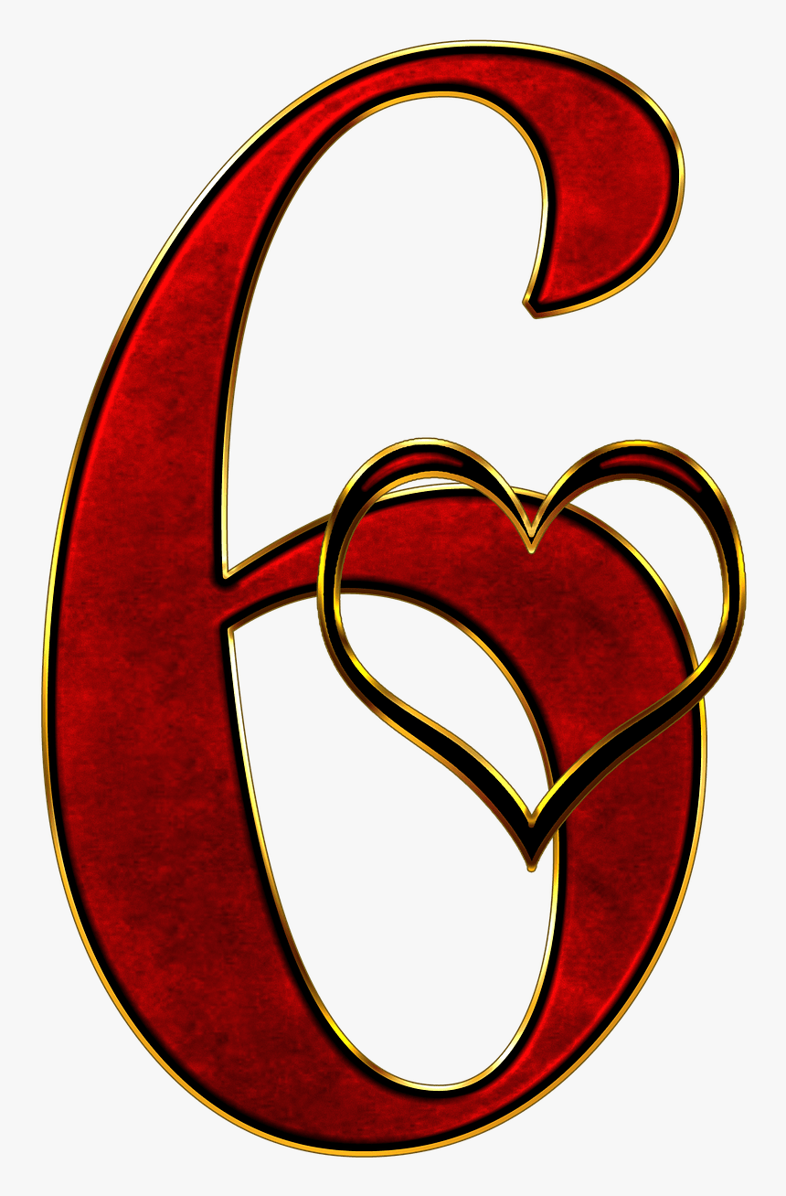 Valentine Number 6 Clip Arts - Numero 6 Love, HD Png Download, Free Download