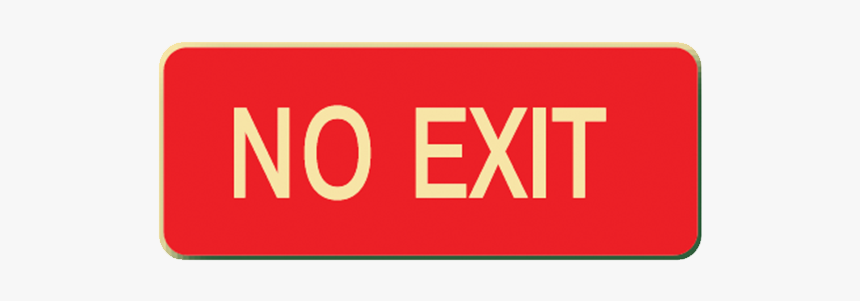 Brady Glow In The Dark And Standard Floor Sign Red - Exit Sign, HD Png Download, Free Download