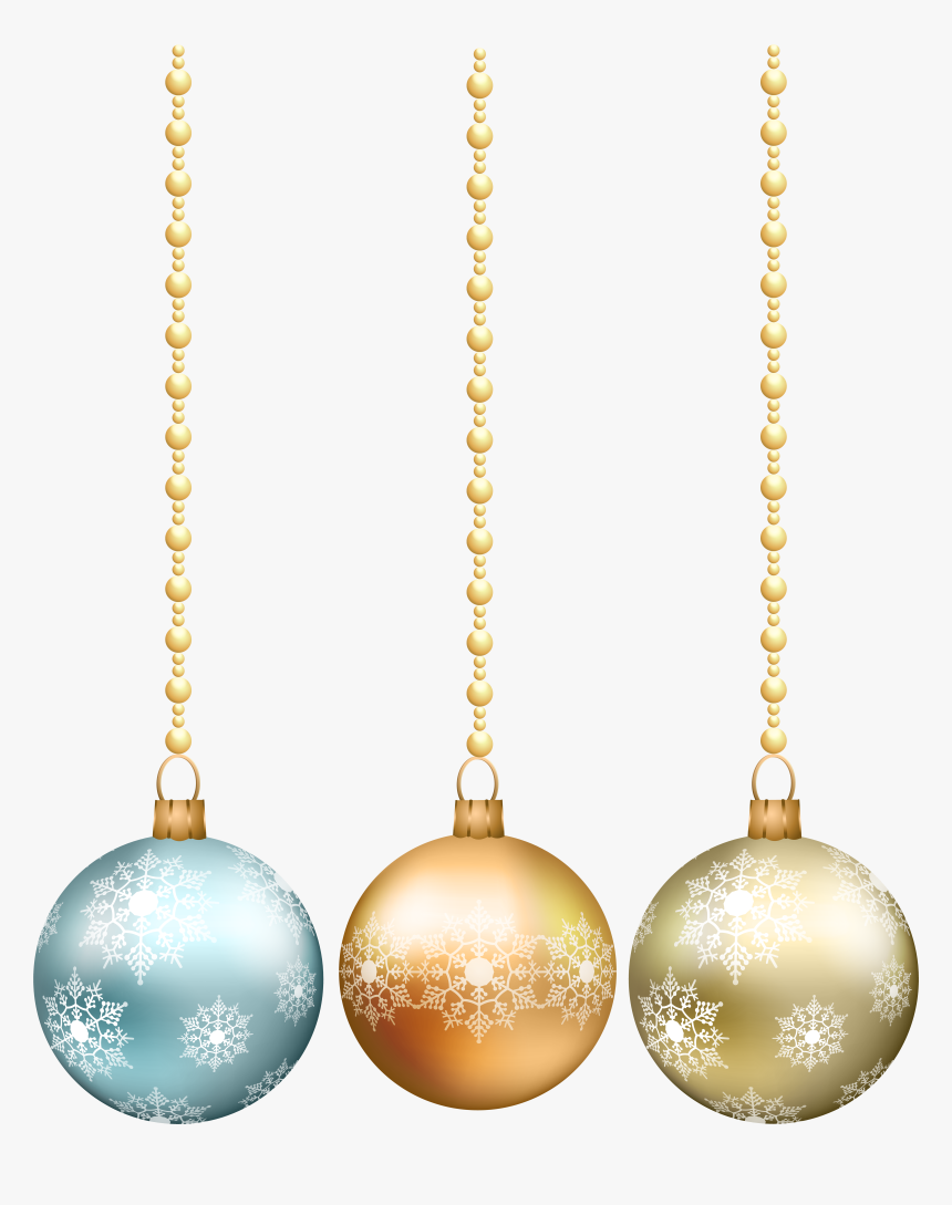 Hanging Christmas Balls Png, Transparent Png, Free Download