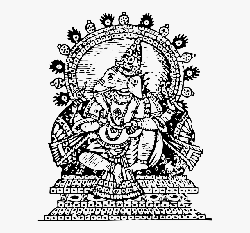 Ganesha, God, Lord, Indian, Hindu, Overcoming - New Ganesh Chaturthi Drawing, HD Png Download, Free Download