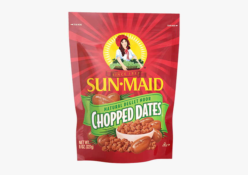 Sun-maid Natural Deglet Noor Chopped Dates 8 Oz - Sun Maid Yogurt Raisins, HD Png Download, Free Download