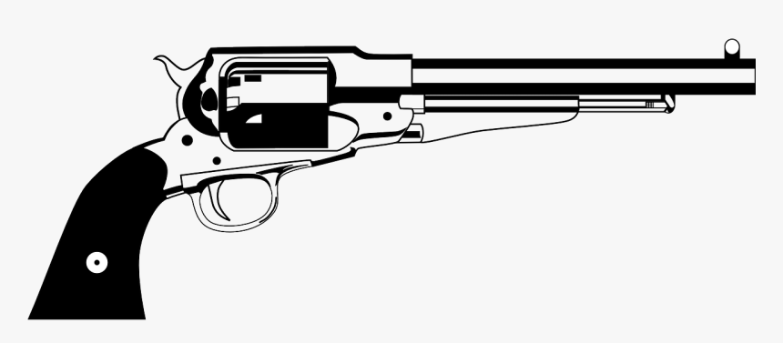 Black And White Revolver, HD Png Download, Free Download