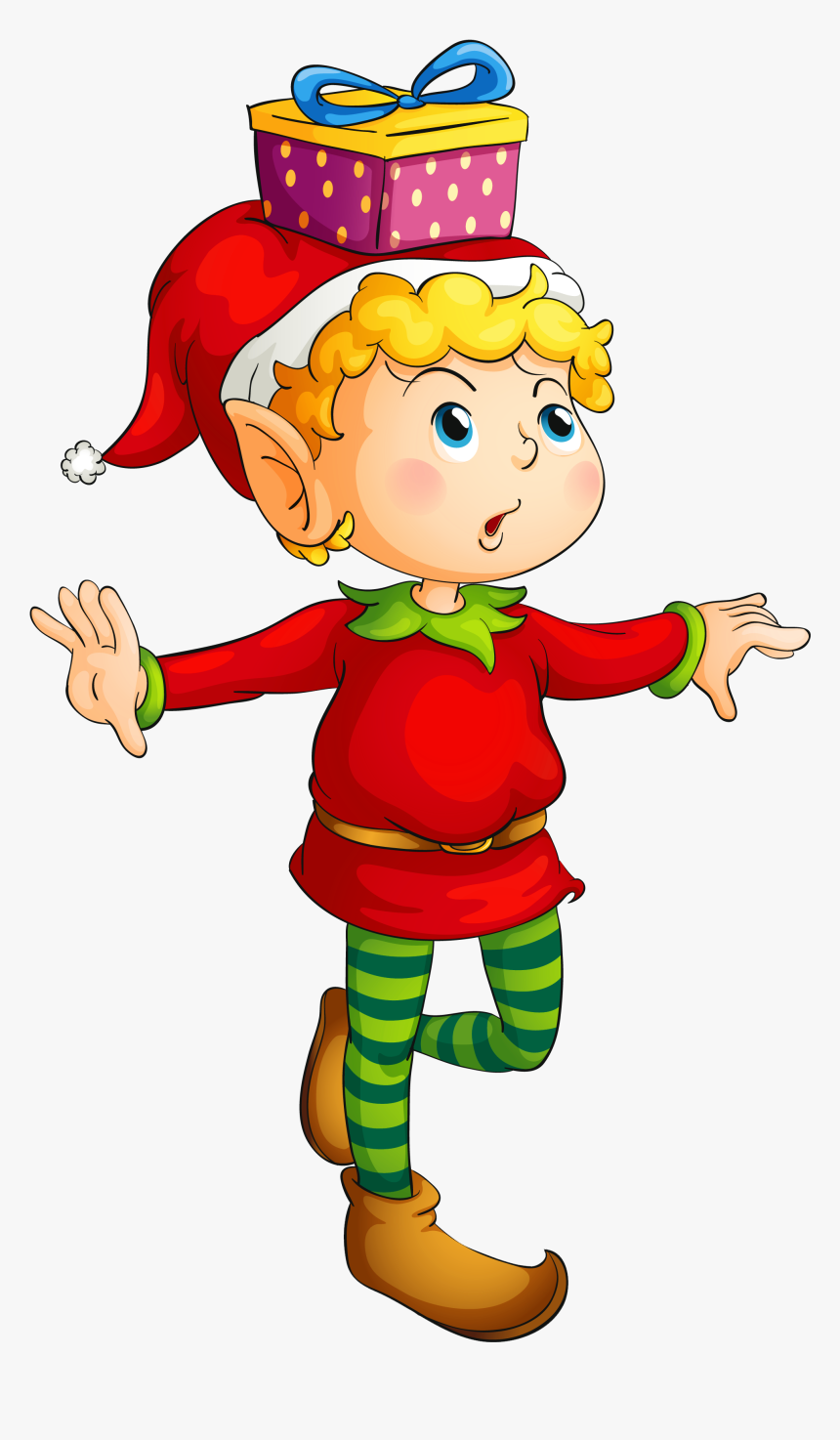 Gnome Clipart Christmas - Boy Christmas Elf Clipart, HD Png Download, Free Download