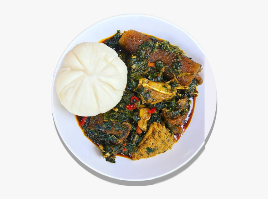 Pounded Yam And Afang Soup, HD Png Download, Free Download