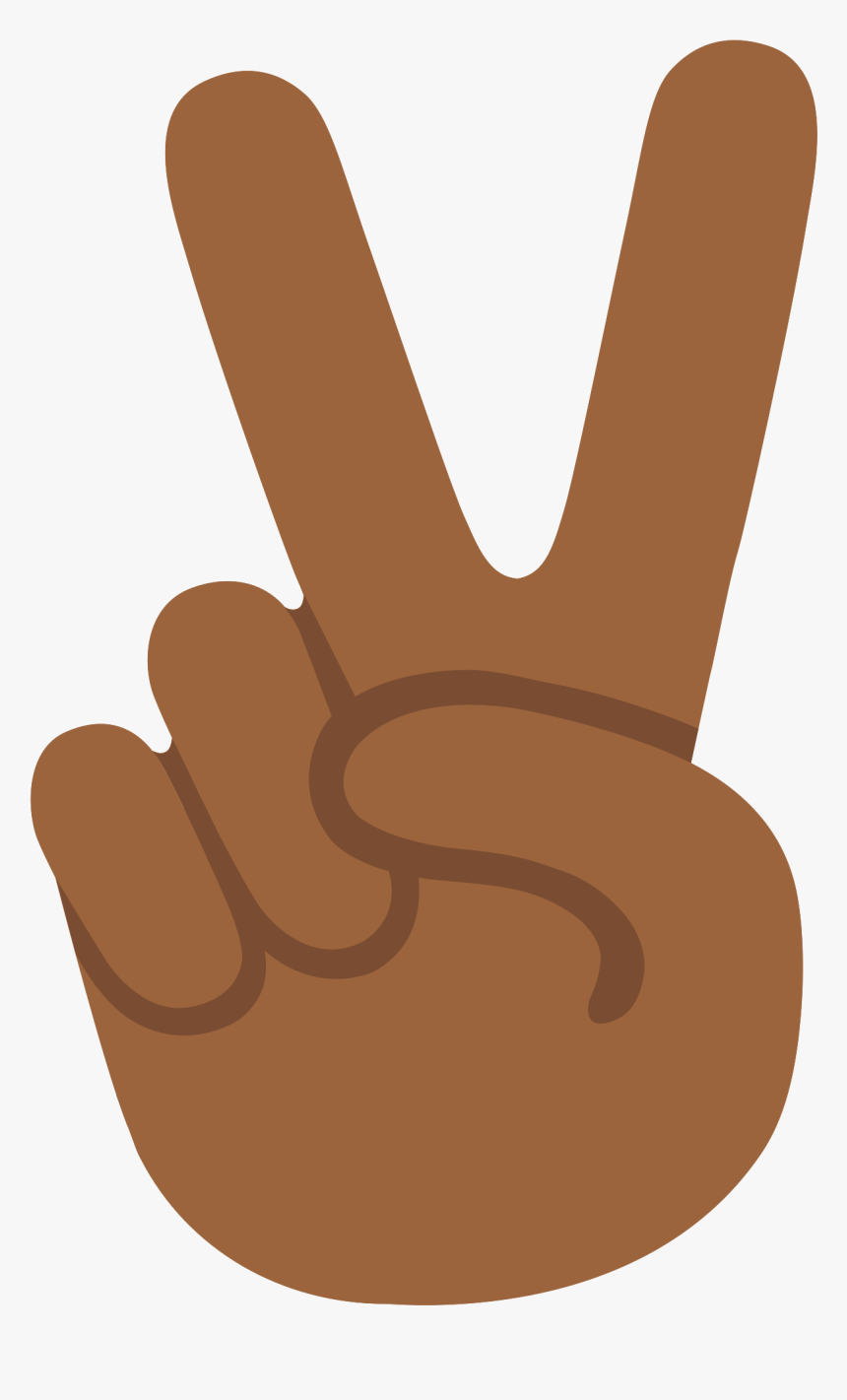 Emoji U270c 1f3fe - Peace Sign Hand Emoji Png, Transparent Png, Free Download