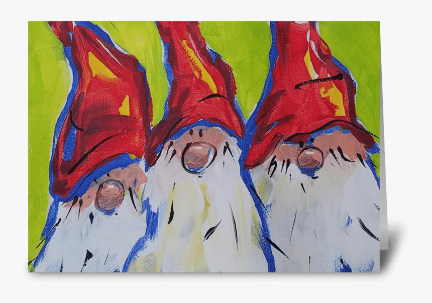 Gnomes Greeting Card - Painting, HD Png Download, Free Download