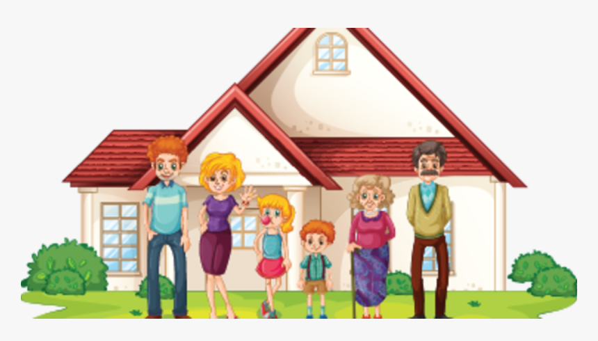 House With Family Clipart, HD Png Download, Free Download