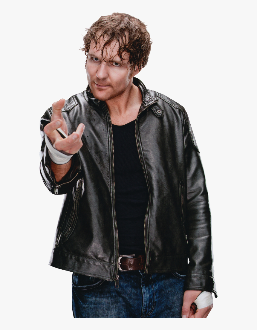 Dean Ambrose Wearing Black Jacket 1-awl135 - Dean Ambrose Wwe World Heavyweight Champion 2015, HD Png Download, Free Download