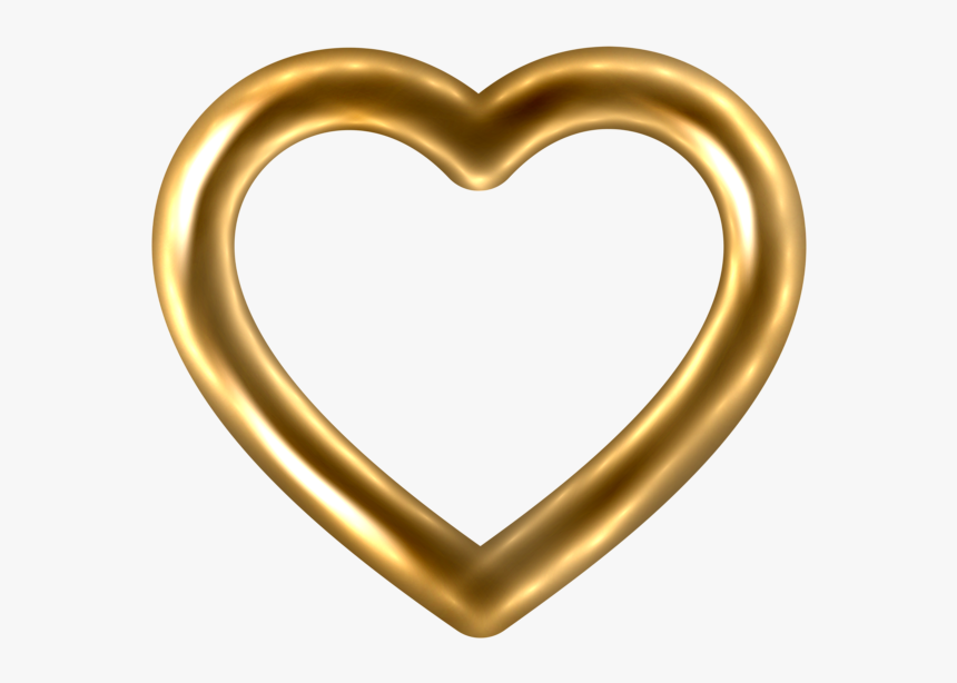 Heart Png - Transparent Background Golden Heart Png, Png Download, Free Download