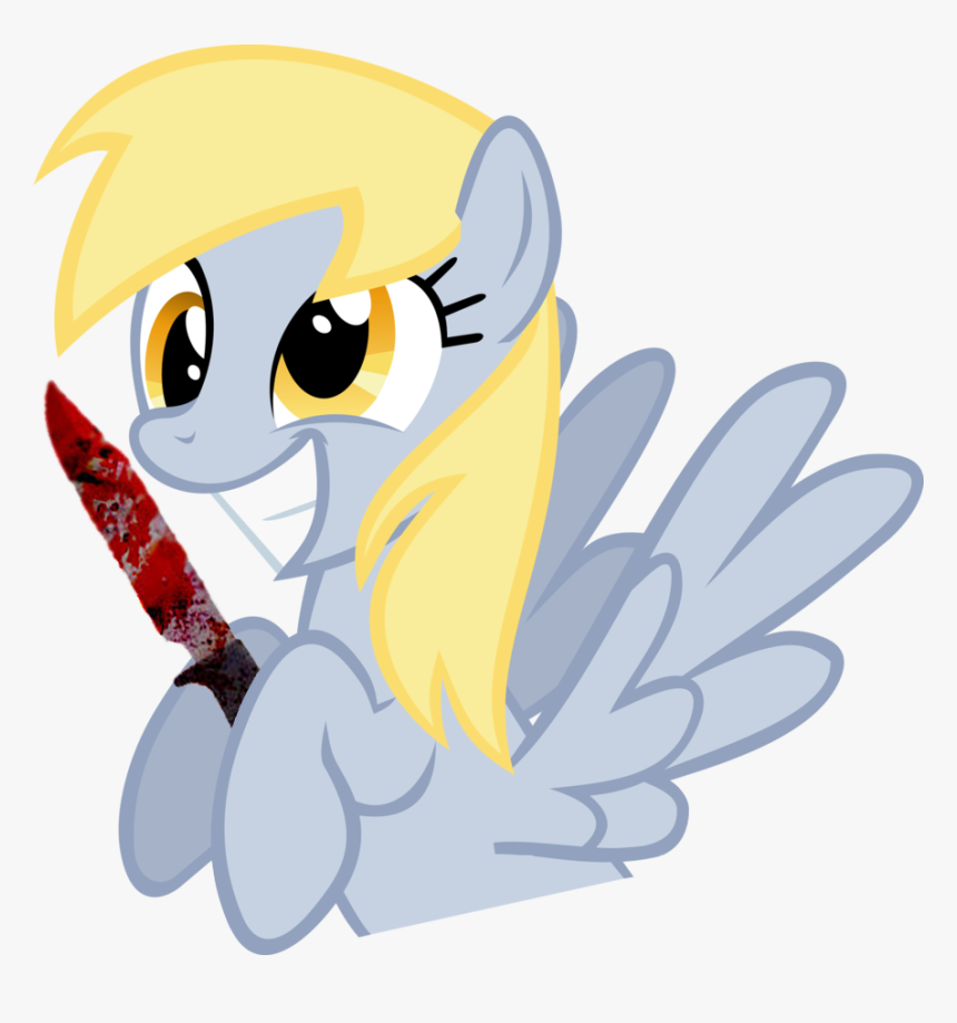 Bloody Knife, Derpy Hooves, Female, Knife, Mare, Pegasus, - Bloody Knife, HD Png Download, Free Download