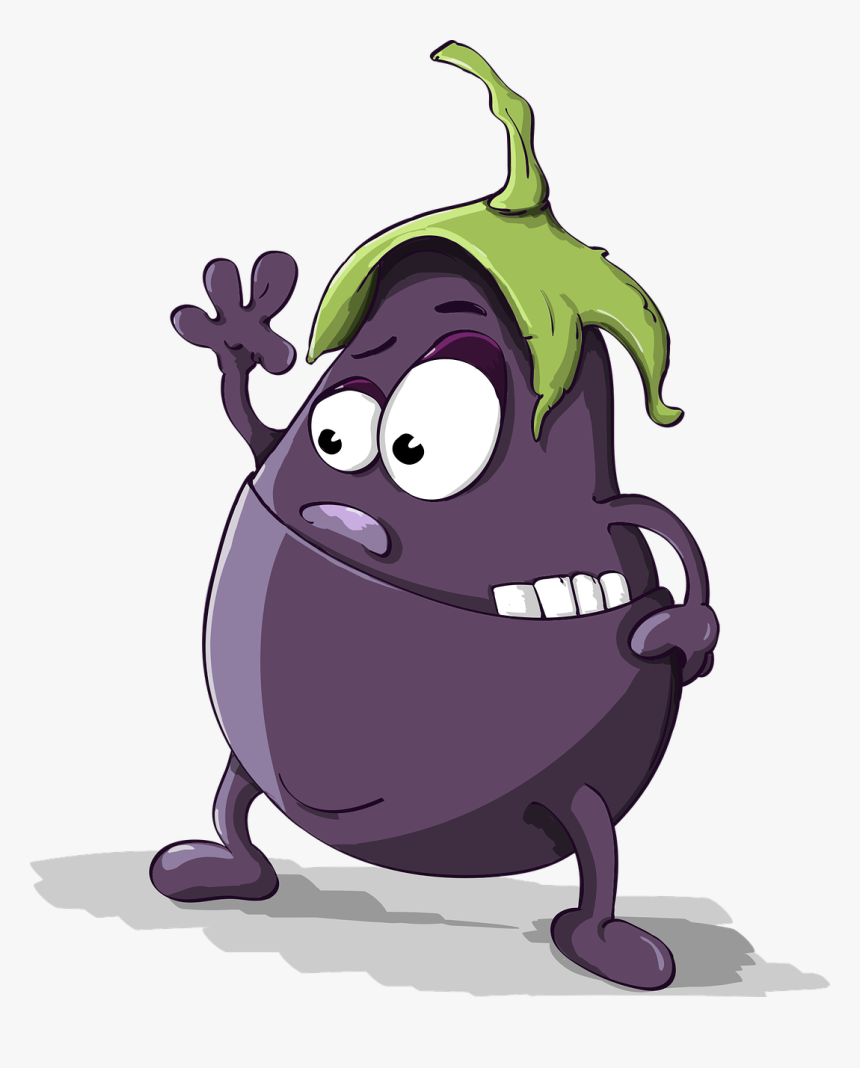 Eggplant, Purple, Vegetable, Eyes, Cartoon, Character - ภาพ การ์ตูน ฟรี ไม่มี ลิขสิทธิ์, HD Png Download, Free Download