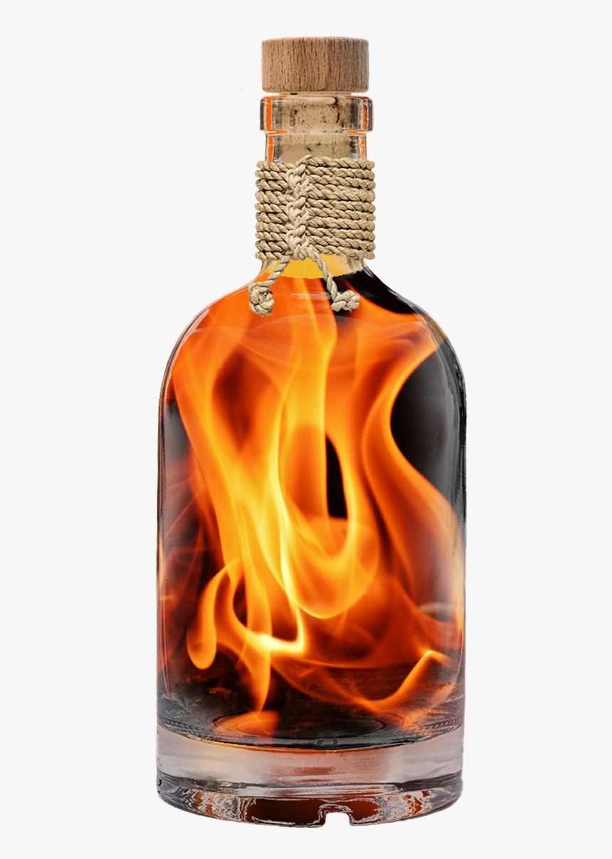 Flame Embers Bottle Fiery Free Picture - Fire In A Bottle Transparent, HD Png Download, Free Download