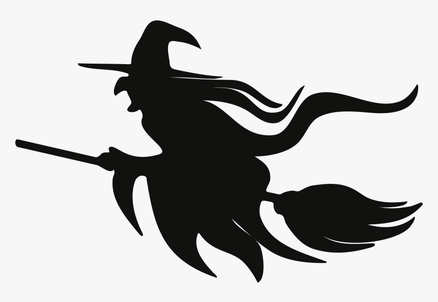 Witch On Broom Png - Witch On A Broomstick Clipart, Transparent Png, Free Download