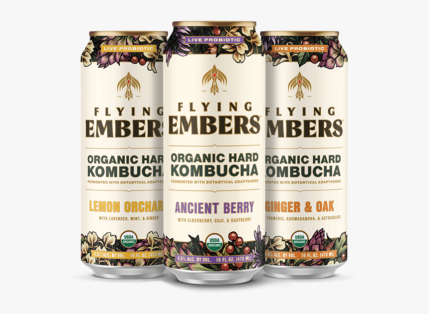 Flying Embers Launches Hard Kombucha In California - Flying Embers Hard Kombucha, HD Png Download, Free Download